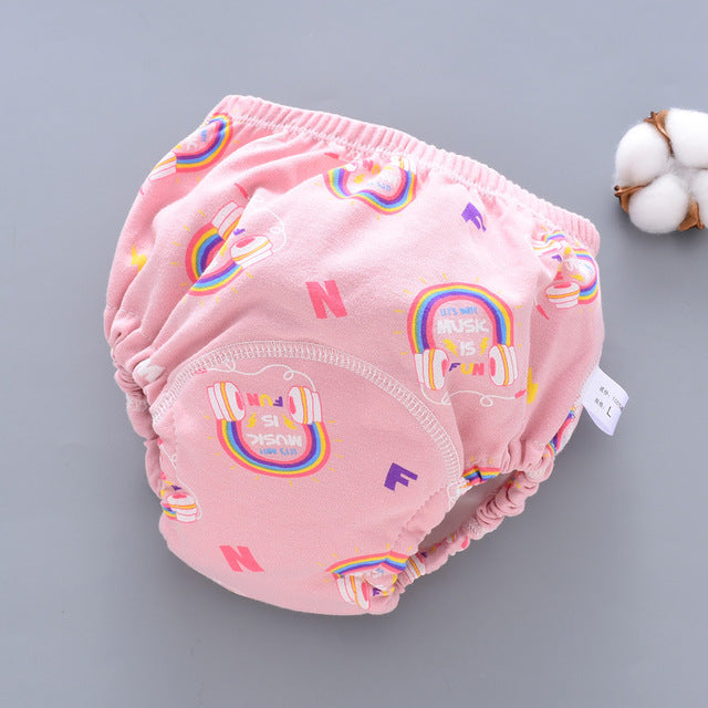 Washable 6-Layer Gauze Pocket Diaper Pants for Babies