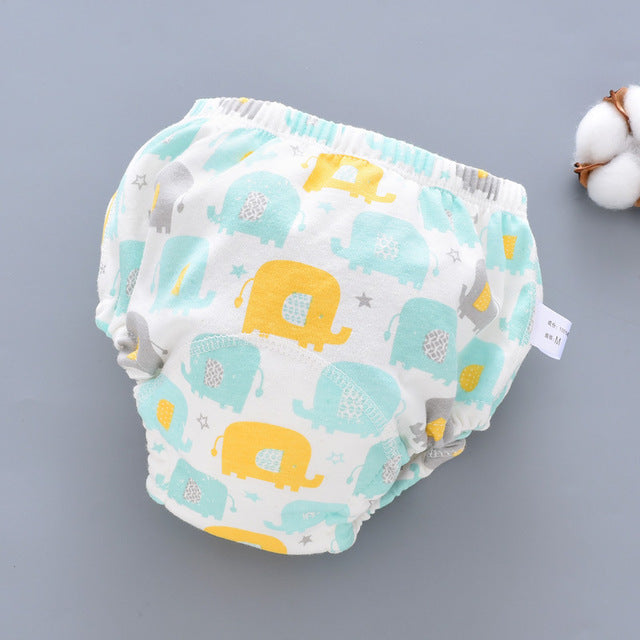 Washable 6-Layer Gauze Pocket Diaper Pants for Babies