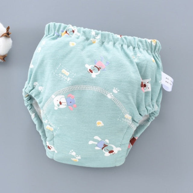 Washable 6-Layer Gauze Pocket Diaper Pants for Babies