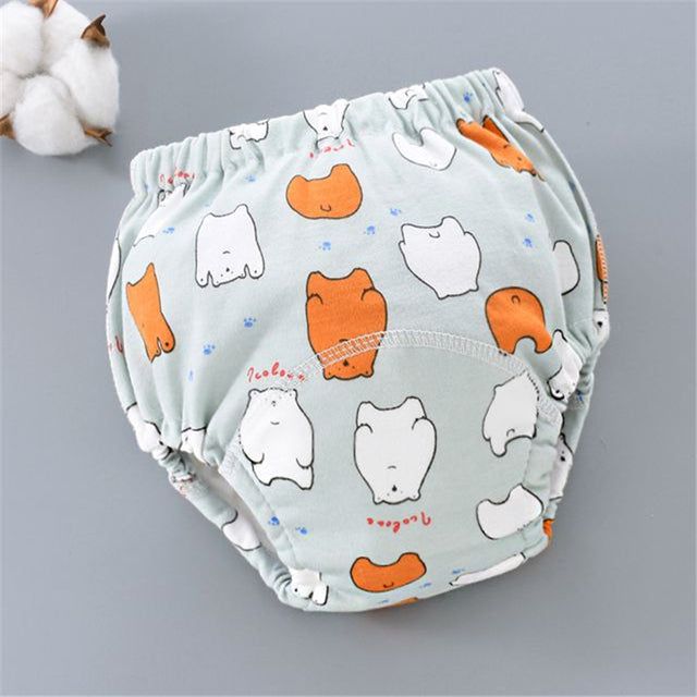 Washable 6-Layer Gauze Pocket Diaper Pants for Babies