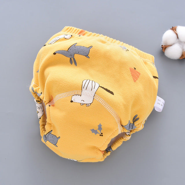 Washable 6-Layer Gauze Pocket Diaper Pants for Babies