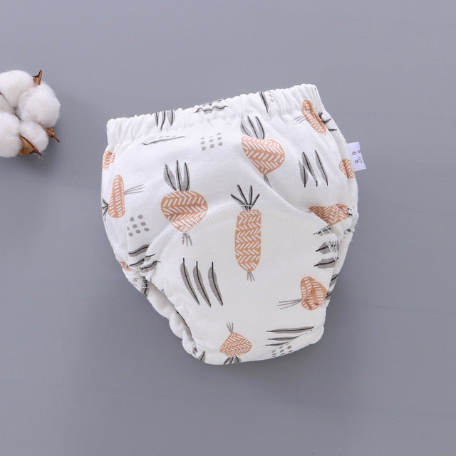 Washable 6-Layer Gauze Pocket Diaper Pants for Babies