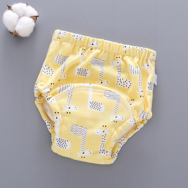 Washable 6-Layer Gauze Pocket Diaper Pants for Babies
