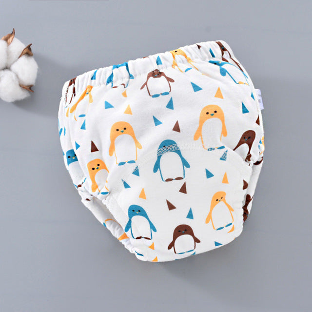 Washable 6-Layer Gauze Pocket Diaper Pants for Babies