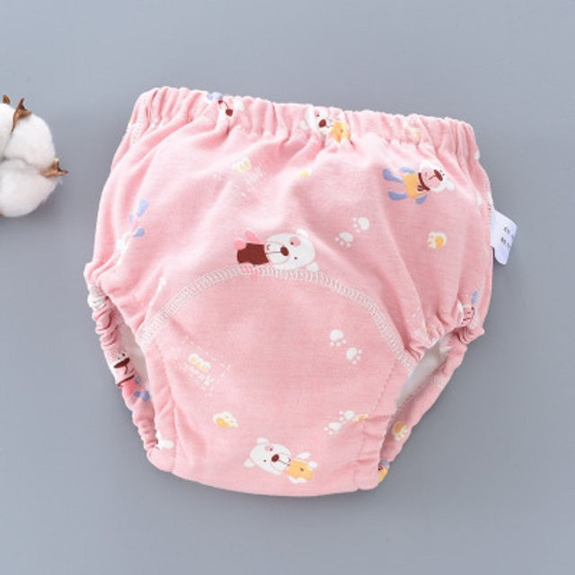 Washable 6-Layer Gauze Pocket Diaper Pants for Babies