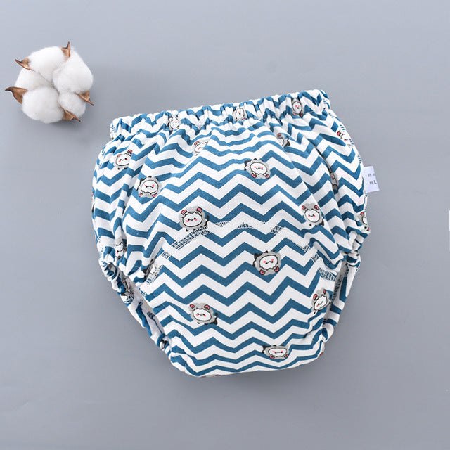 Washable 6-Layer Gauze Pocket Diaper Pants for Babies