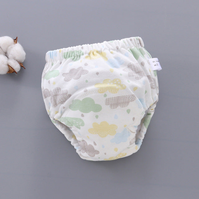 Washable 6-Layer Gauze Pocket Diaper Pants for Babies