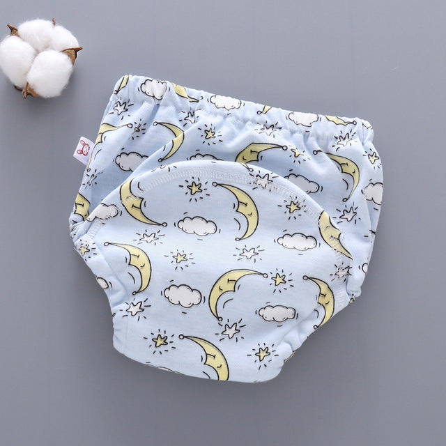 Washable 6-Layer Gauze Pocket Diaper Pants for Babies