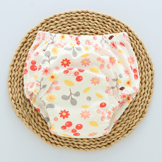 Washable 6-Layer Gauze Pocket Diaper Pants for Babies