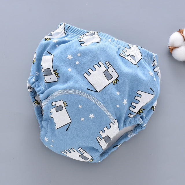 Washable 6-Layer Gauze Pocket Diaper Pants for Babies